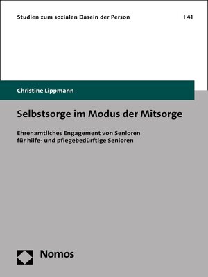 cover image of Selbstsorge im Modus der Mitsorge
